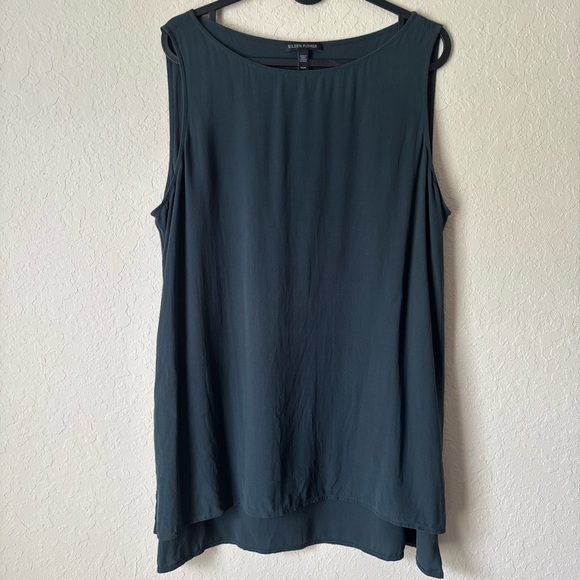 Eileen Fisher Tops - Eileen Fisher | Women's 100% Silk Georgette Crepe Tank Top Size Medium